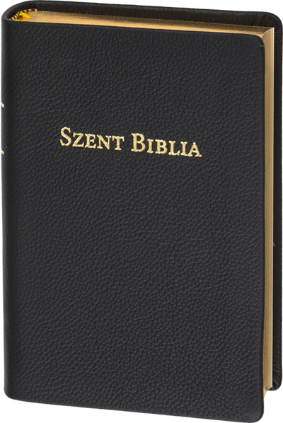 Károli Biblia, standard, bőrkötés, arany élmetszés